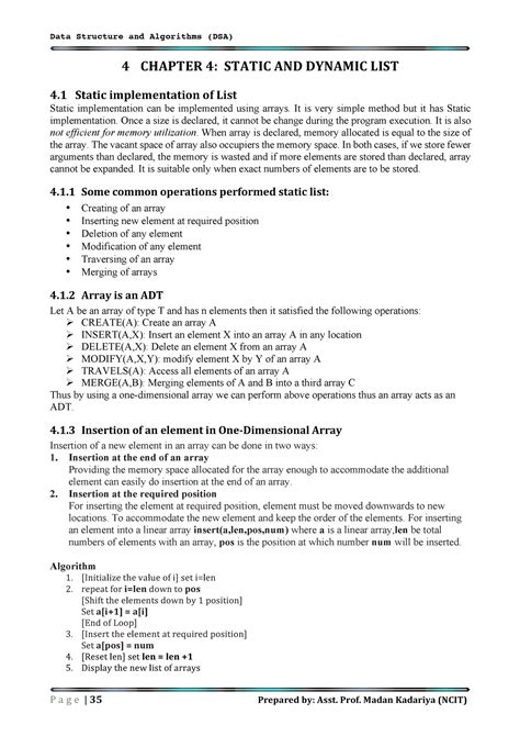 Dsa Chapter 4 Data Structures And Algorithms Lecture Notes 4