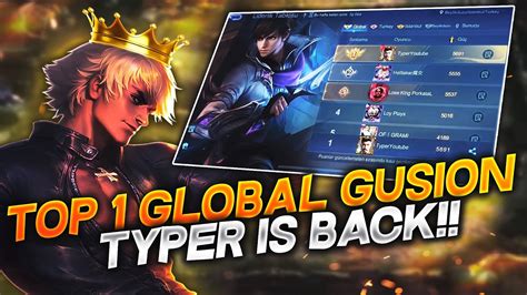 Top Global Gusion Typer Is Back Youtube