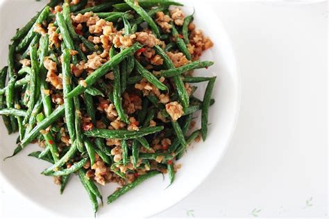 French Beans Stir Fried With Minced Pork Stir Fried In Soy Bean Paste