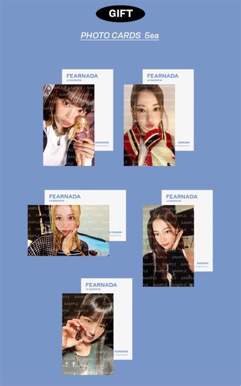 Incomingwtslfb Le Sserafim Fearnada Merch Hoodie Photocards Sakura