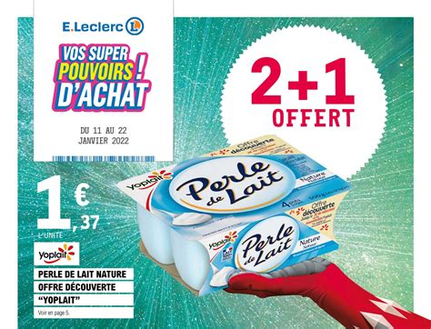 Promo Perle De Lait Nature Offre D Couverte Yoplait Chez E Leclerc