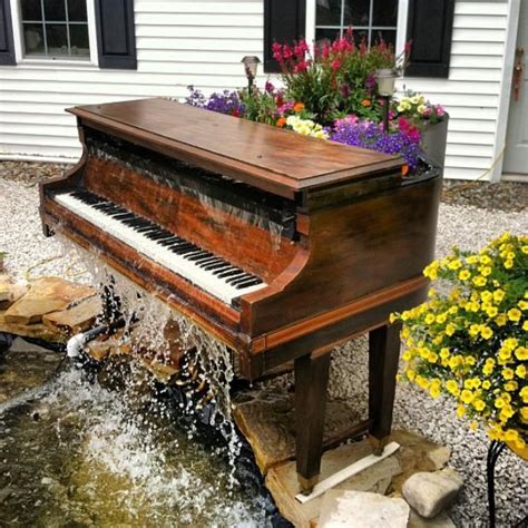 Baby Grand Piano Piano Planter Ponds Backyard Outdoor Backyard