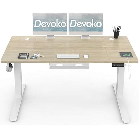 Devoko H Henverstellbar Schreibtisch X Cm Mit Usb Ladeanschluss