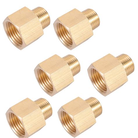 Buy XIE 6 Pack Garden Hose Adapter Brass Pipe Fitting 3 8 Inch NPT