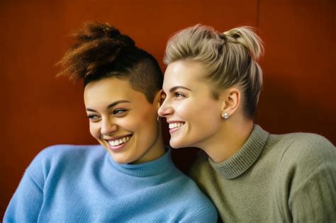 Dos Mujeres Una Pareja De Lesbianas Pasan Tiempo Juntas Ai Gener