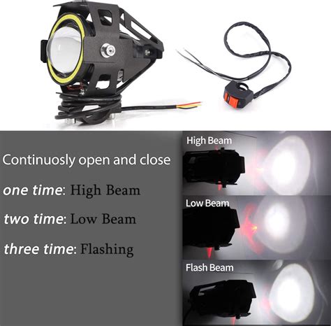 Fari Supplementari CREE U7 Faretti LED Moto Biqing 2Pcs Fari Moto LED