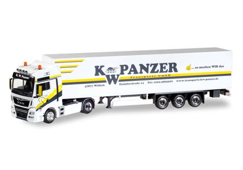 Herpa Man Tgx Xxl Euro Koffersattelzug Panzer Gmbh