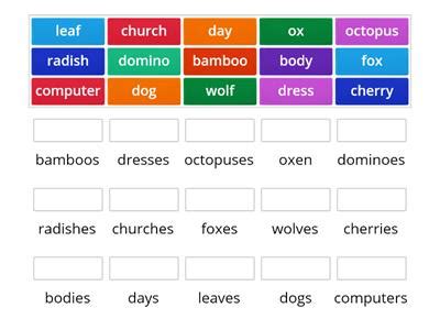 Plurals 2 class Учебные ресурсы