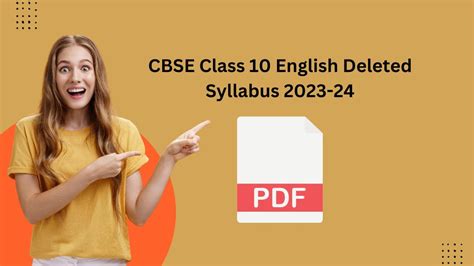 CBSE Class 10 English Deleted Syllabus 2023 24 Check All Deleted