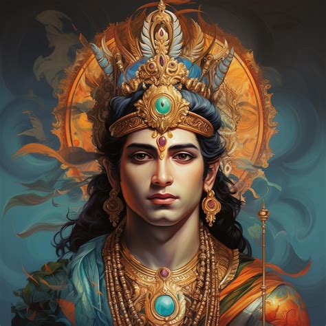 Premium Ai Image Hindu God Sri Rama With Bow And Arrows Shree Ram