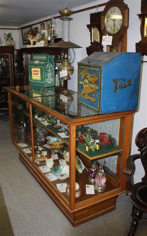 Bargain John S Antiques Antique Oak Country Store Showcase 6 Feet