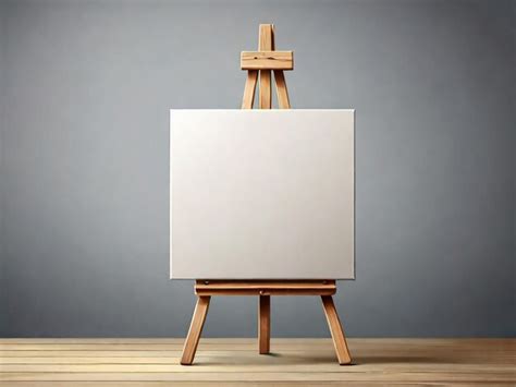 Premium Photo A Wooden Easel With A Blank Canvas On It