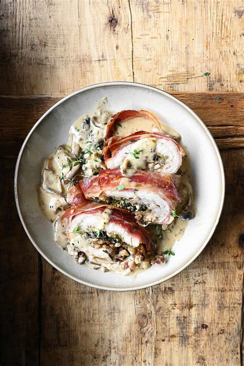 Stuffed Turkey Roulade Serving Dumplings