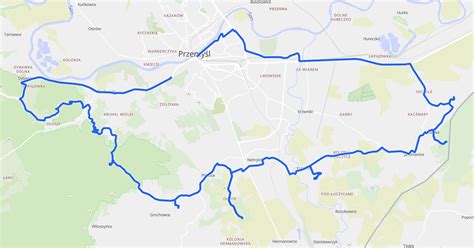 Forteczna trasa rowerowa południowa mapa Velomapa pl