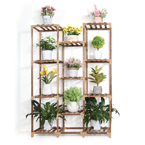 Arlmont Co Katalin Multi Tiered Solid Wood Plant Stand Wayfair