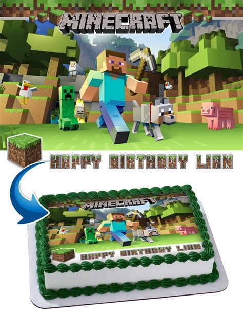 Minecraft Cake Topper