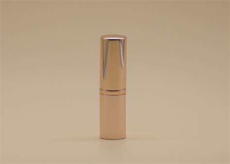 Bright Rose Gold Lip Balm Tubes Aluminum Lipstick Tube Plastic Inner