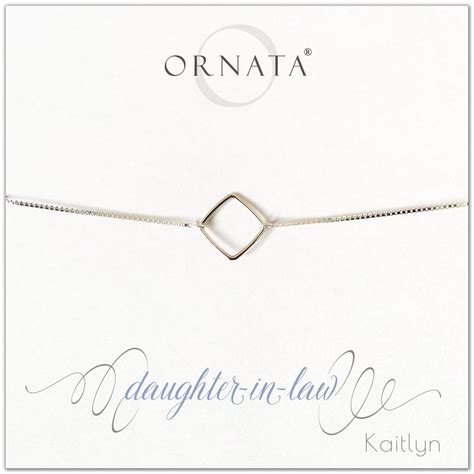 Daughter In Law Silver Bracelet On Personalized Jewelry Card Ornata