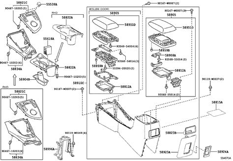 TOYOTA AURIS HYBRID UKPZWE186L DHXGBW BODY CONSOLE BOX BRACKET