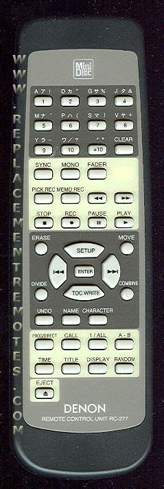 Buy Denon Rc 277 Rc277 3990600009 Minidisc Deck Remote Control