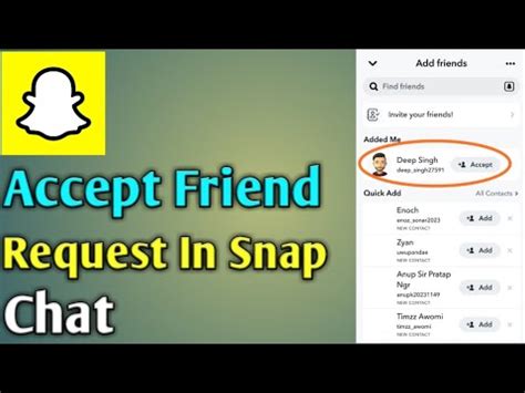 How To Accept Friend Request In Snap Chat Snapchat Par Friend Request