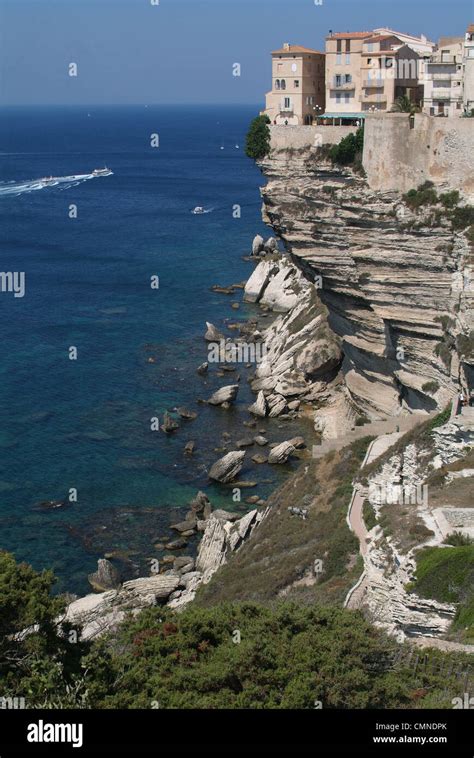 The citadel of Bonifacio on Corsica island Stock Photo - Alamy