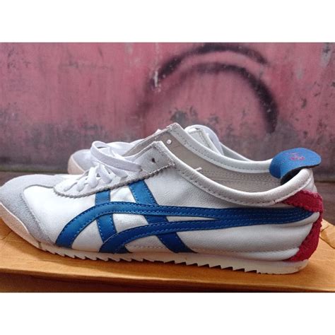 Jual Onitsuka Tiger White Lis Biru Merah Shopee Indonesia