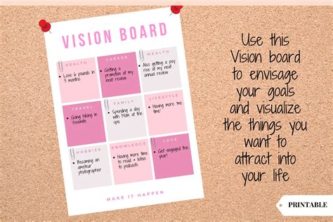 Vision Board Printable Kit 2021 Creative Market