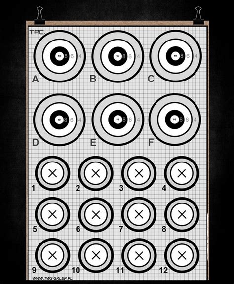 Tarcze Strzeleckie Wojskowe Typu Drill Tws Tac Sztuk