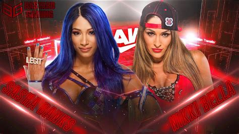 Wwe K Sasha Banks Vs Nikki Bella Wwe Raw Youtube