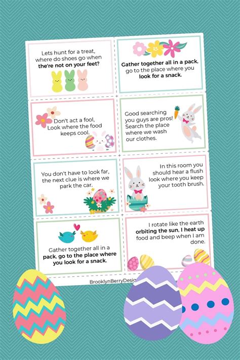 Easter Scavenger Hunt Clues For Hiding Kids Easter Baskets 43 Off