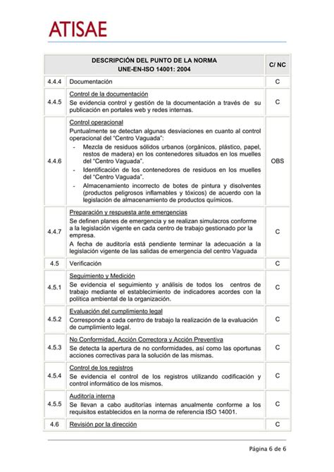 Ejemplo Informe De Auditoria Ambiental Pdf