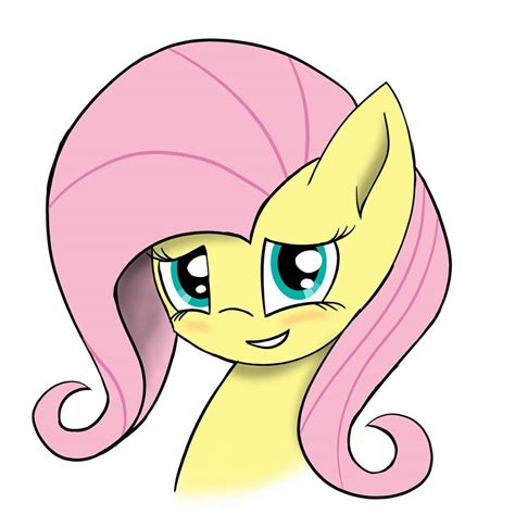 Fluttershy Blush By Titanium Dash On Deviantart