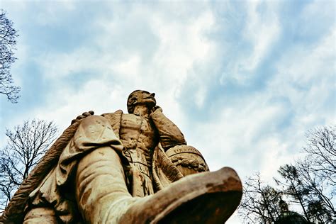 Male Likeness Low Angle View Architecture Monument Warsaw The Past