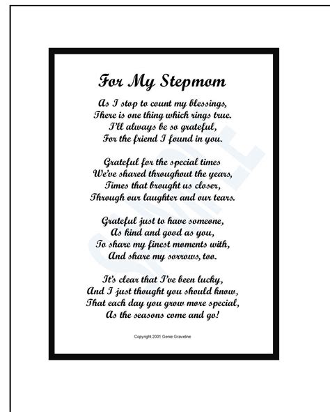 Stepmom Poem Digital Download Stepmother Poem Stepmom Etsy