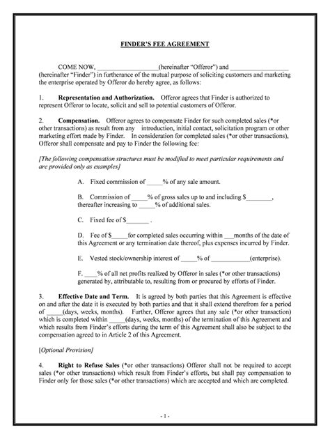 Broker Agreement Template Fill Online Printable Fillable Blank