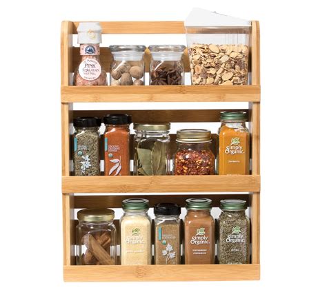 Lipper Bamboo 3 Tier Spice Rack QVC