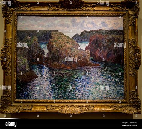 Claude Monet Painting Rocks At Port Goulphar 1886 The Art Institute