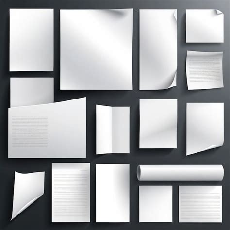 Premium Vector A Collection Of White Pieces Of Paper With The Word