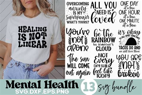 Mental Health Svg Bundle By Creativesvgzone Thehungryjpeg