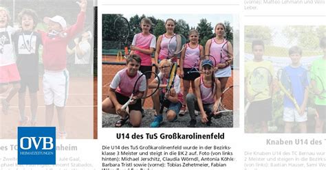 U14 des TuS Großkarolinenfeld OVB Heimatzeitungen