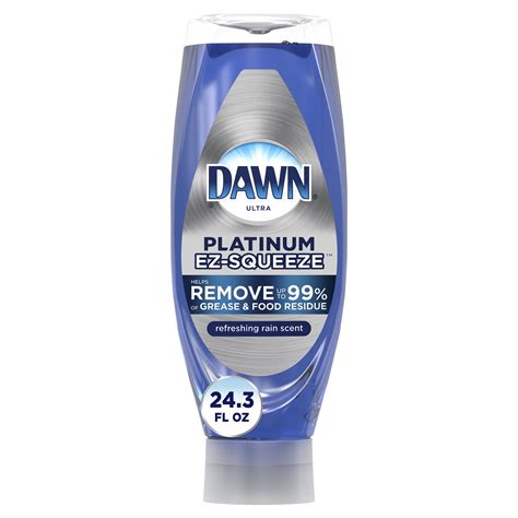 Dawn Ez Squeeze Platinum Liquid Dish Soap Refreshing Rain Fl Oz