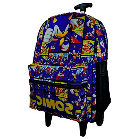 Mochila Bolsa Escolar Juvenil De Rodinhas Do Sonic Gv Shopee Brasil