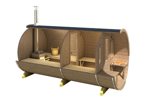 Fasssauna Ole Thermoholz Sauna 2 Raum Sauna Mit Holzofen