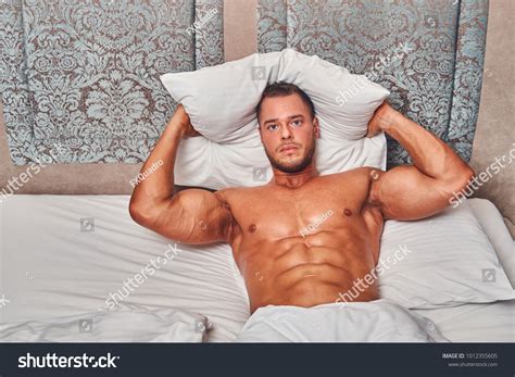 Handsome Nude Man Lying Bed Stock Photo Shutterstock