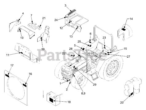 Cub Cadet 8454 54av850 710 Cub Cadet Compact Tractor Label Group Parts Lookup With Diagrams