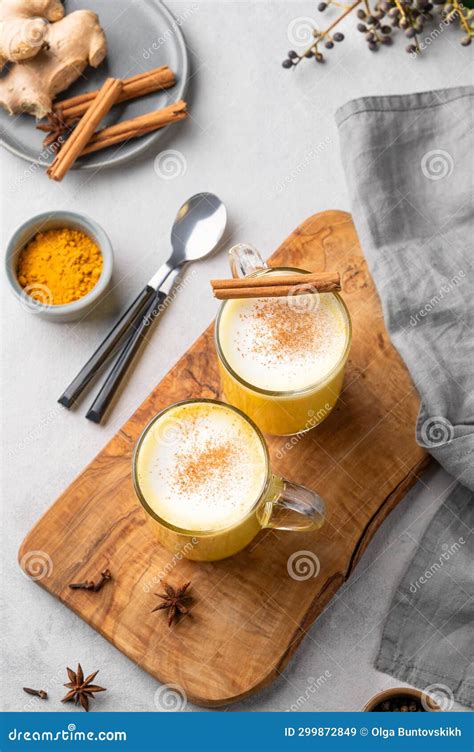 Turmeric Golden Milk Latte With Spices And Honey Detox Immunity Boosting Anti Inflammatory