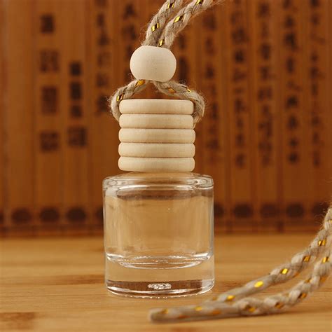 8ml Car Hanging Perfume Ornament Air Freshener Cube Empty Glass Perfume Bottle Package Bottles