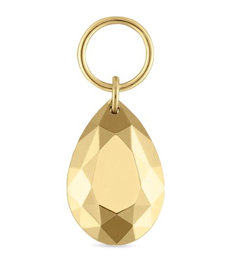 Maria Tash Faceted Pear Single Charm Mm Harrods Uk