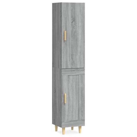 Omabeta Buffets Bahuts Buffet Haut Sonoma Gris 34 5x34x180 Cm Bois